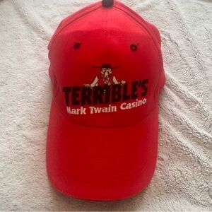 Seba Terrible’s Mark Twain Casino Red Snapback Hat Vintage Promo Souvenir